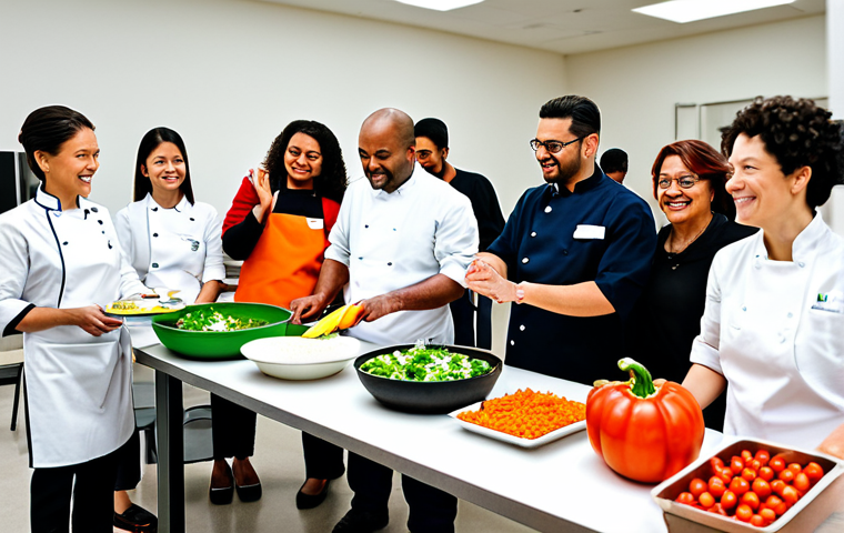 예방 중심 헬스케어 프로그램 개발 방법 - Community Health Workshop**
"A diverse group of people participating in a healthy cooking workshop ...