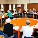 Home 19 예방 중심 헬스케어의 효과적인 캠페인 전략 - A vibrant community health workshop scene in a modern Polish community center, featuring a diverse g...