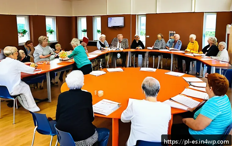 예방 중심 헬스케어의 효과적인 캠페인 전략 - A vibrant community health workshop scene in a modern Polish community center, featuring a diverse g...